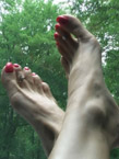 Pretty Feet on the Dashboard